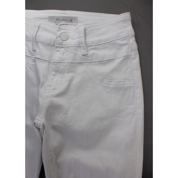 NEW KanCan Destroyed White Stretch Skinny Jeans 24 / 0 - Picture 5 of 12